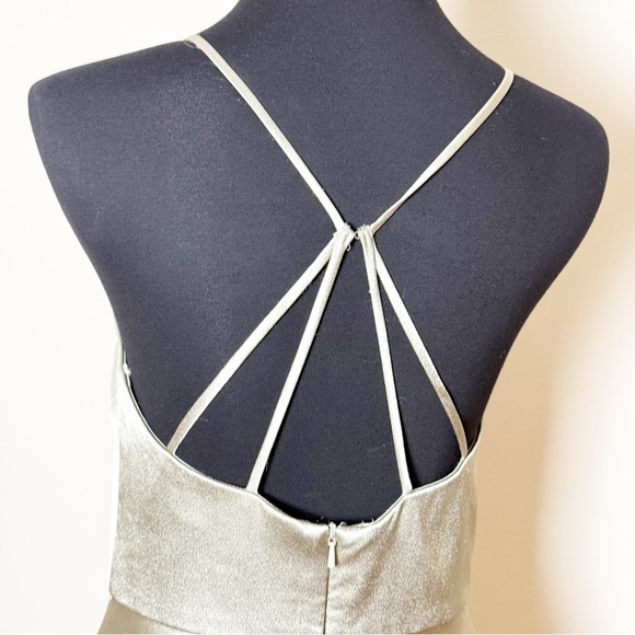 Jenny Yoo Collection Alessia satin high neck woman bridal back strap dress 4 - Picture 10 of 13